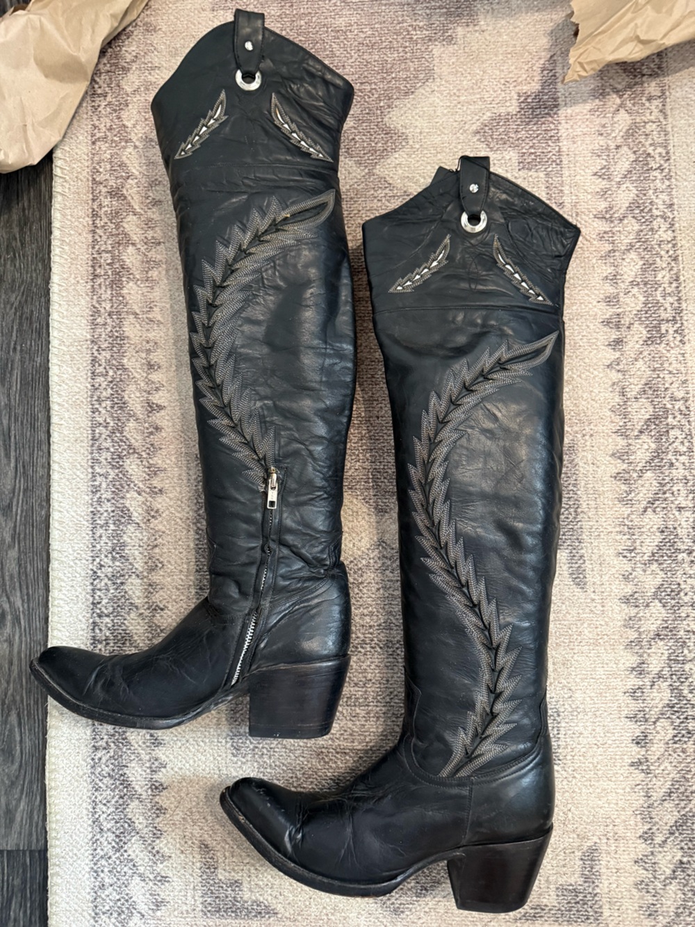 Old Gringo Black Over-the-Knee Western Boots